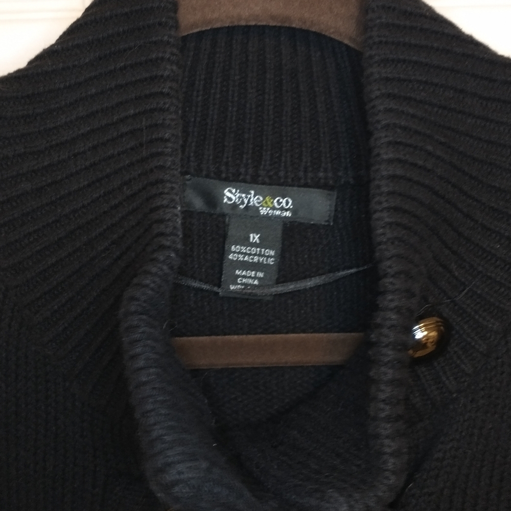 Style & Co. Double Button Front Sweater - Picture 4 of 7